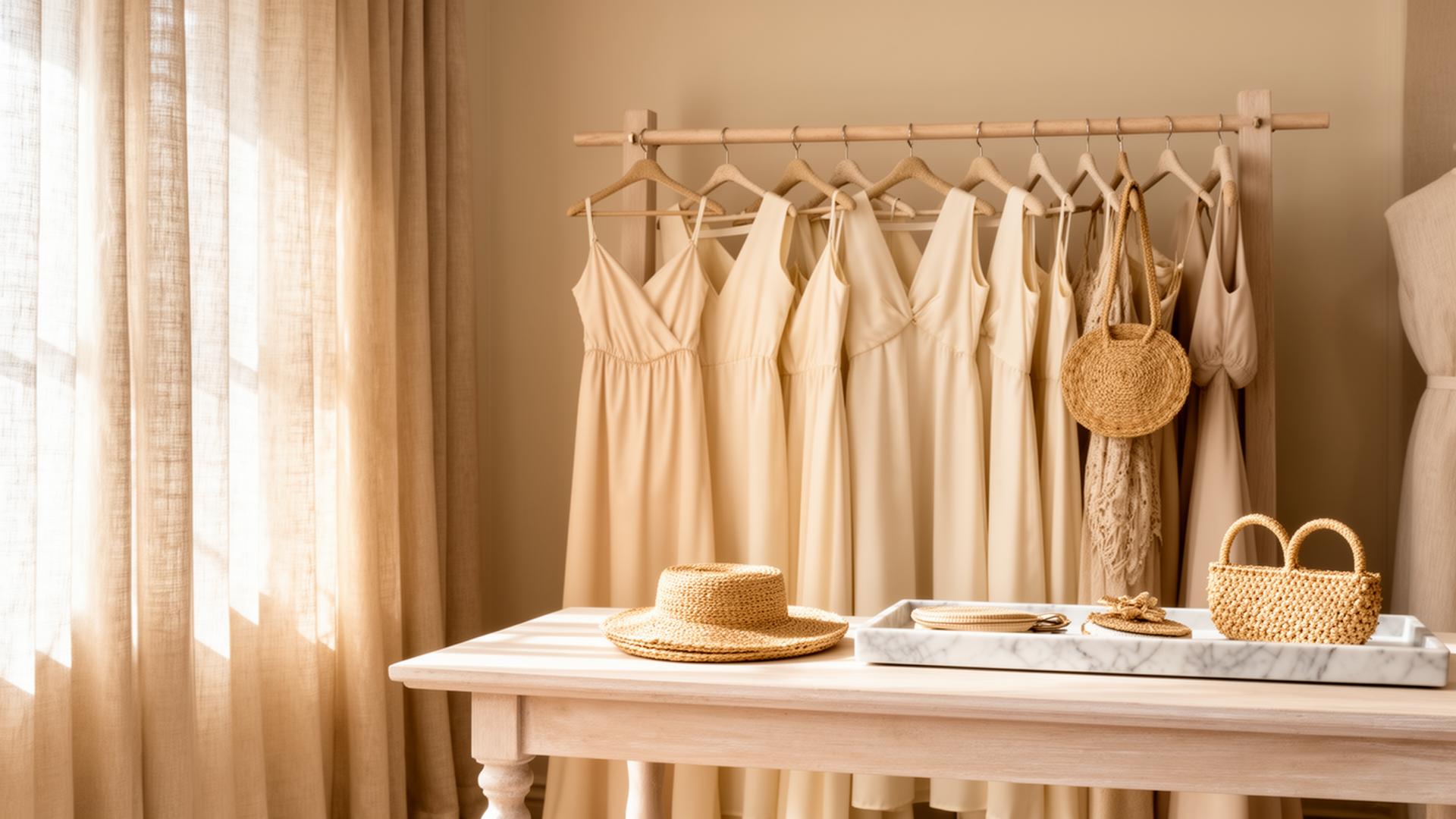 A private wardrobe salon prepared for a client fitting
